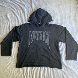 BLACK ON BLACK LOVESICK HOODIE